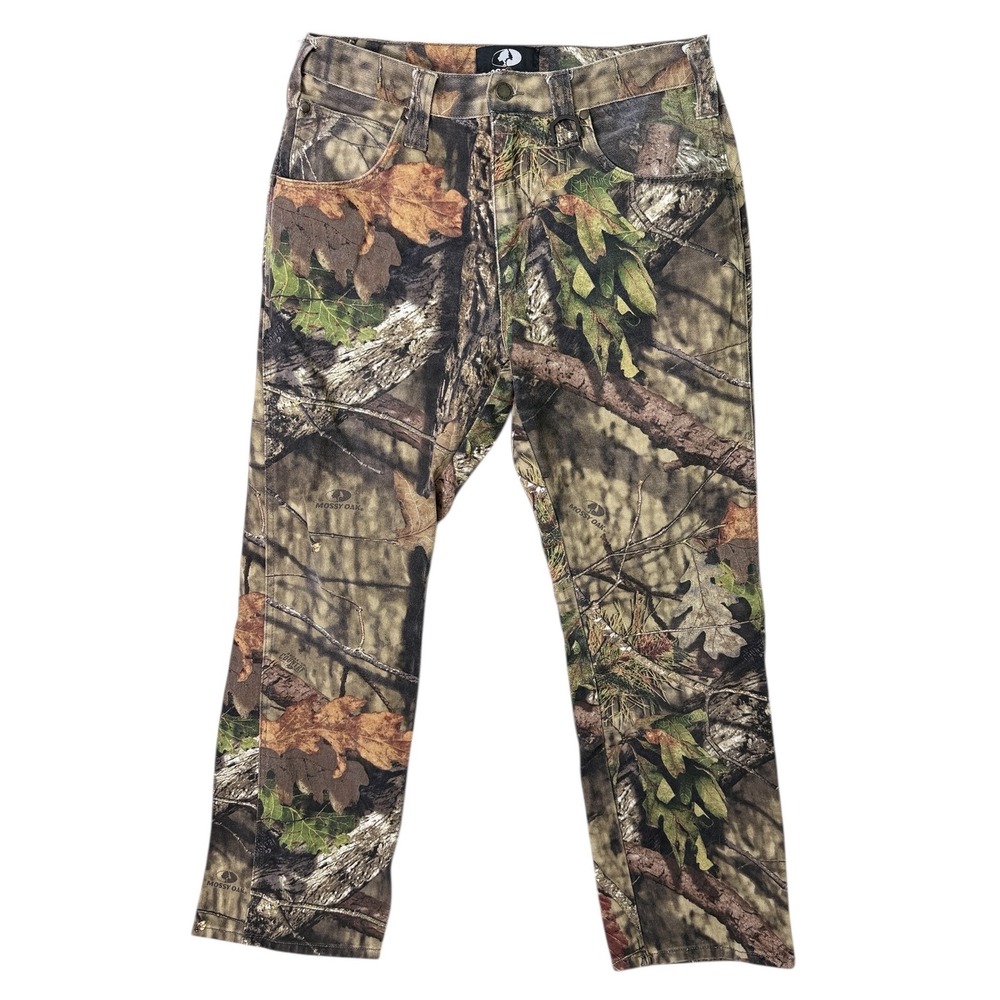 Mossy Oak Camo Hunting Pants Mens 32x32 Break-Up Country Cotton Denim